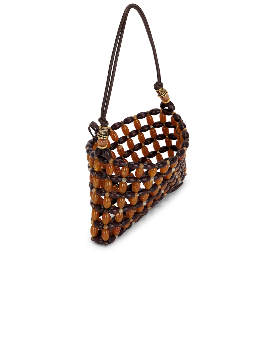 Saint Laurent Mini Evening Bag in Brown & Beige