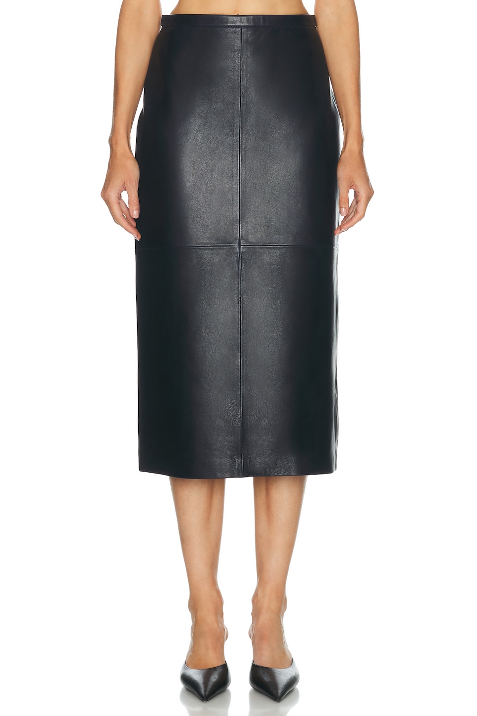 NOUR HAMMOUR Alana Leather Skirt