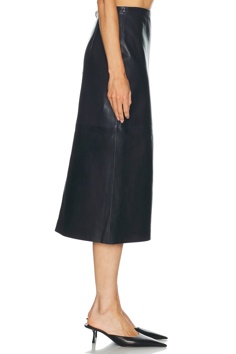 NOUR HAMMOUR Alana Leather Skirt