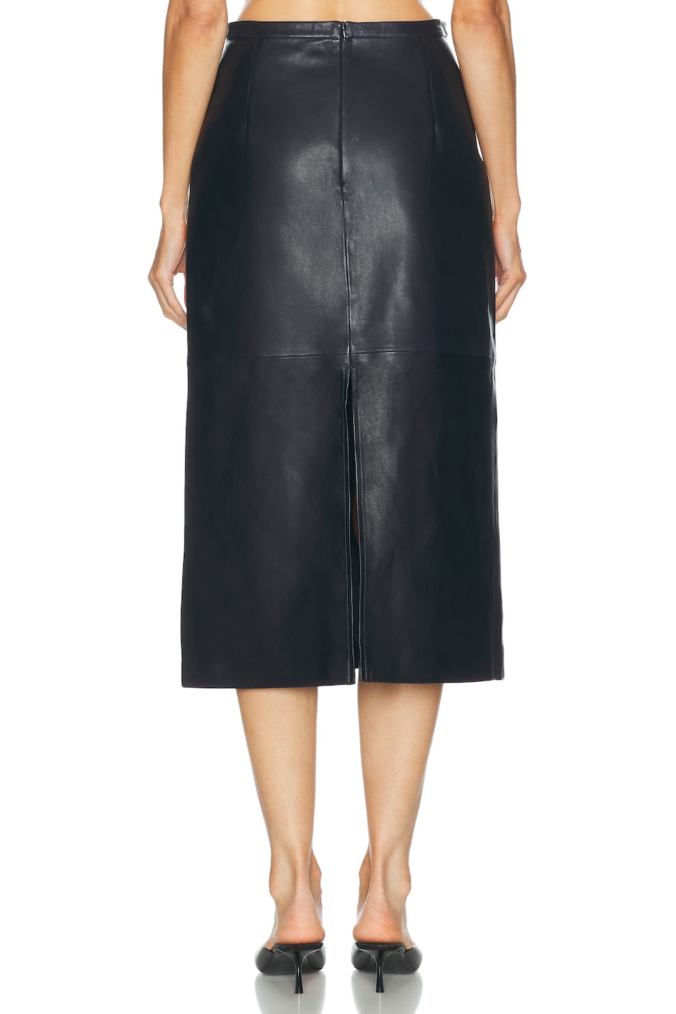NOUR HAMMOUR Alana Leather Skirt