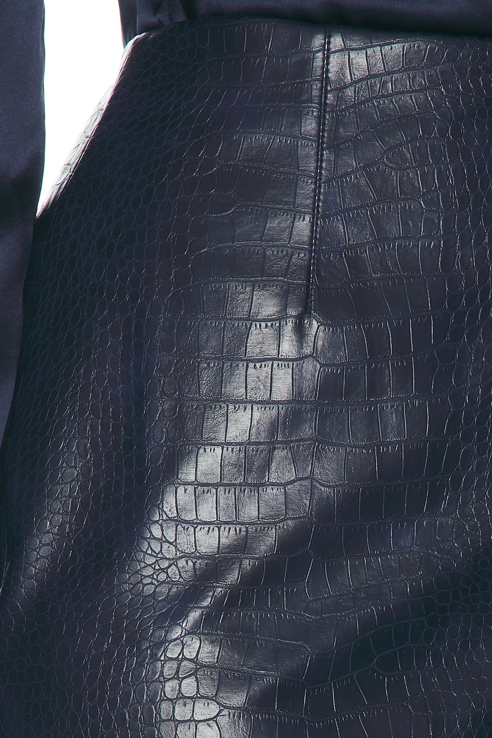 NICHOLAS Livia Croc Faux Leather Skirt
