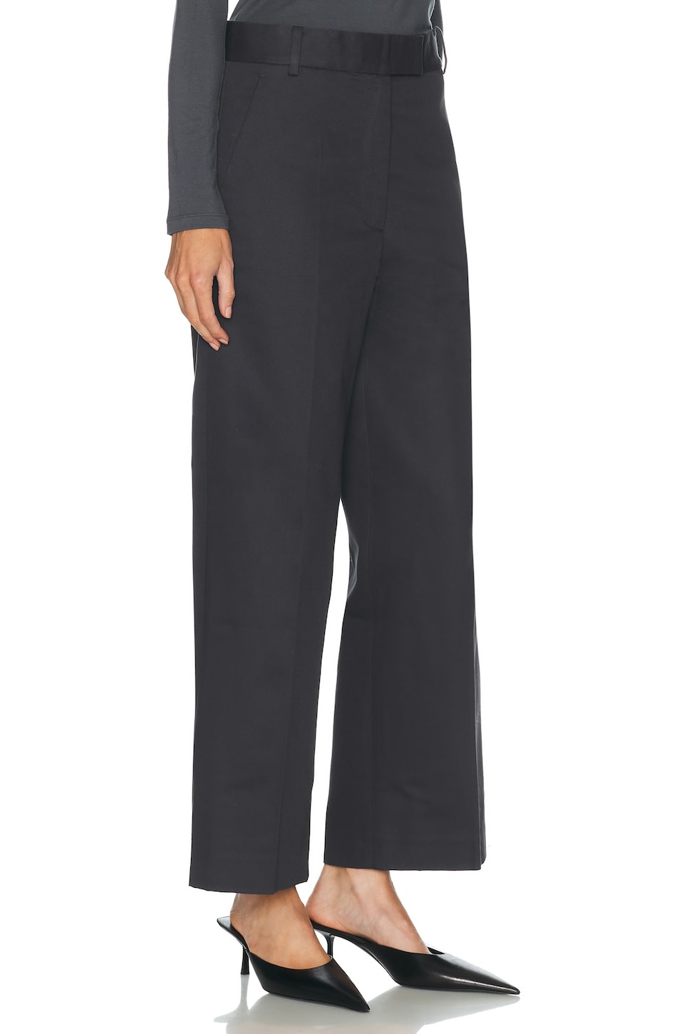 RENGGLI Cotton Sateen Relaxed Trouser