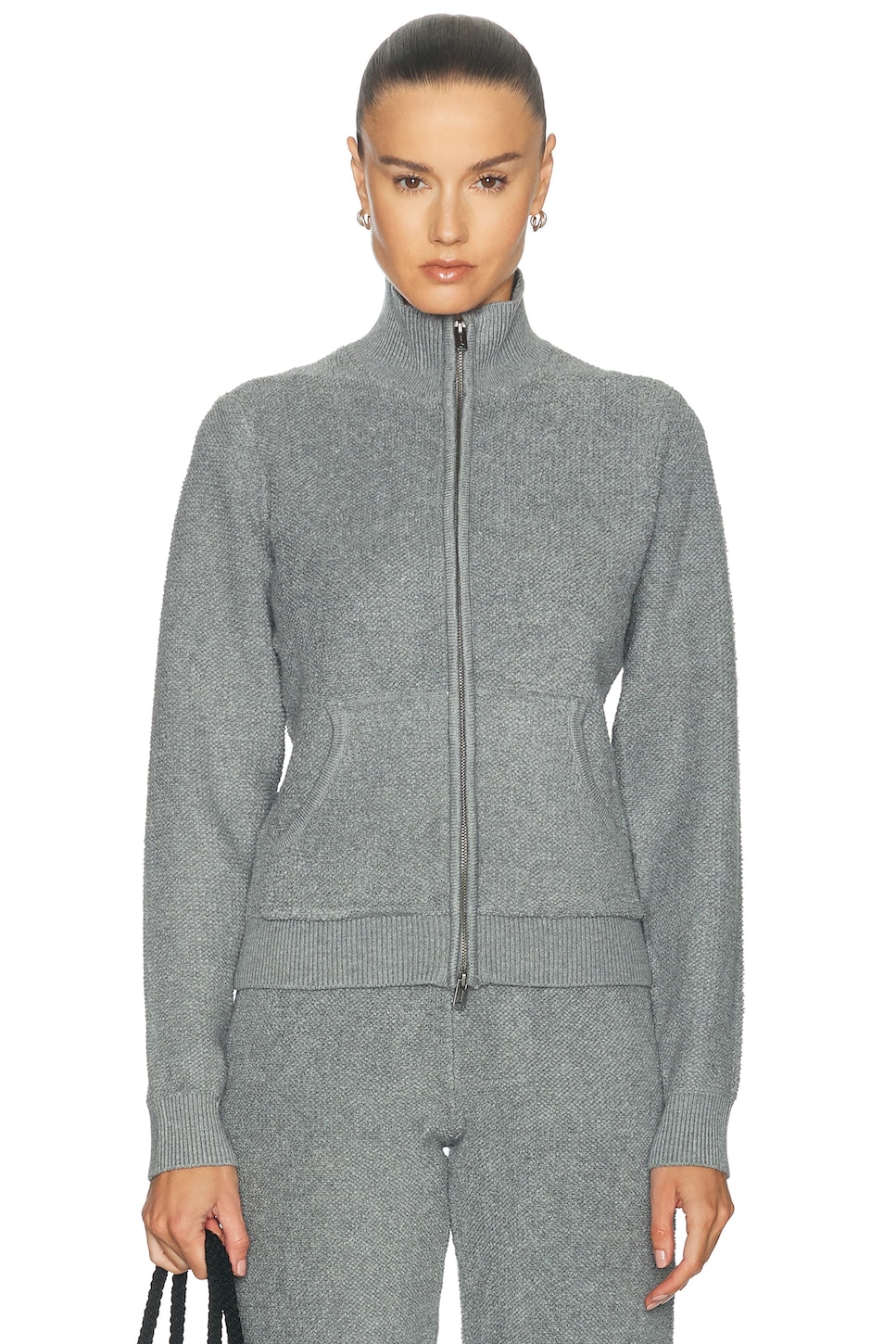 Skims Sherpa Knit Zip Up Jacket