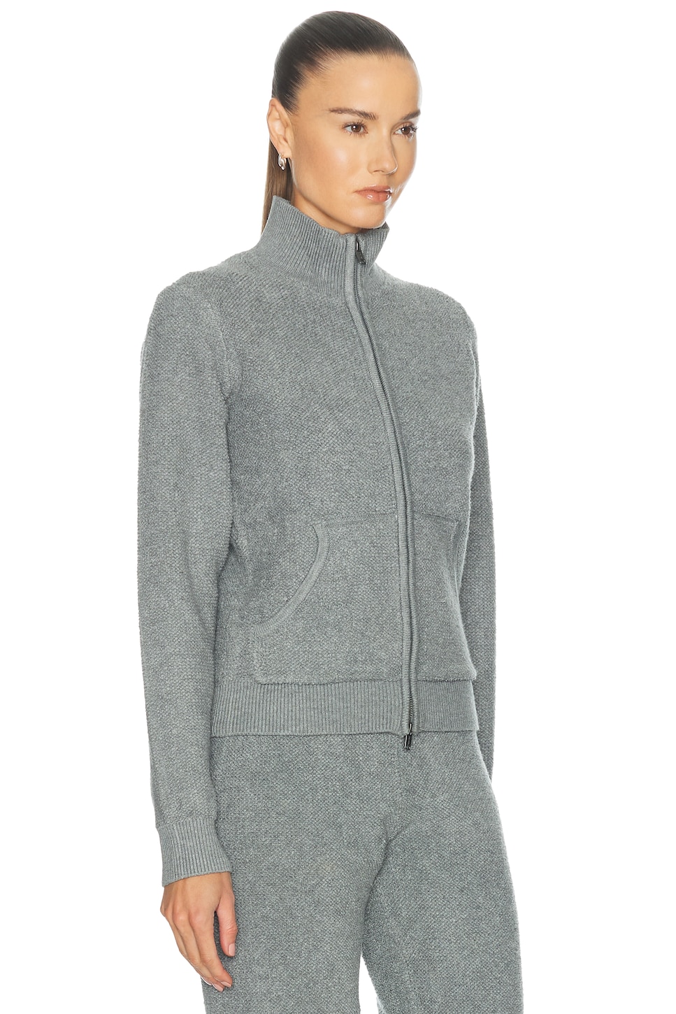 Skims Sherpa Knit Zip Up Jacket