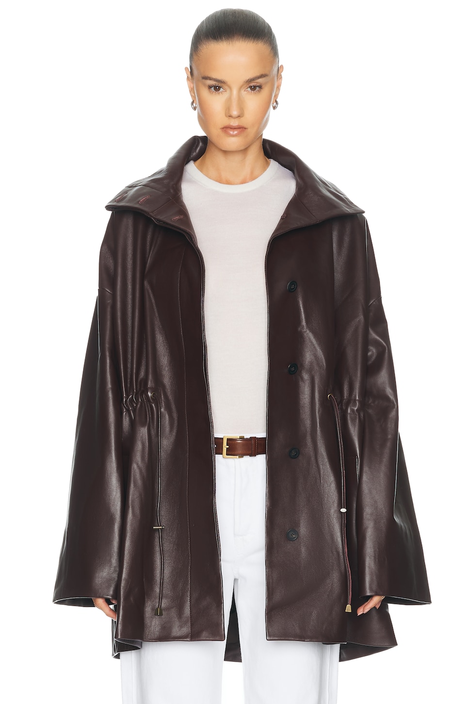 TOVE Erna Leather Coat