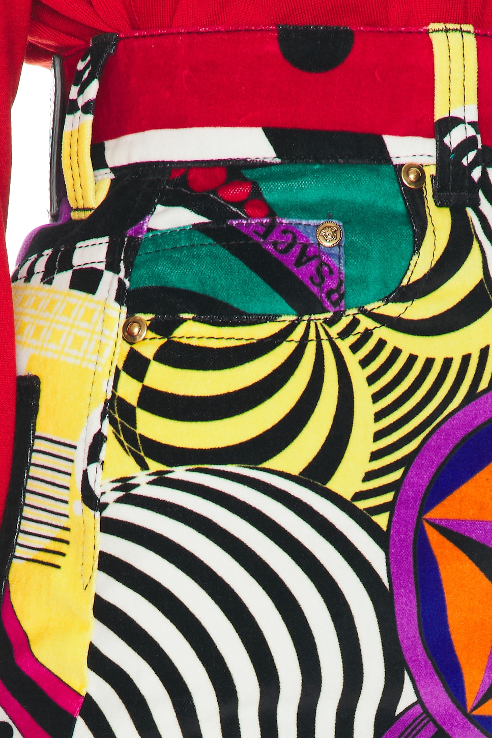 Versace Printed Denim Skirt